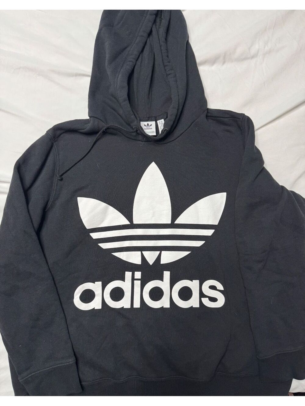 Adidas Originals Classic Trefoil Pullover Hoodie - Black/White Size XL